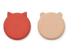 Liewood apple red/tuscany rose tallerken Olivia silikone (2-pak)